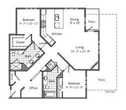 Plan 2J 402 floor plan